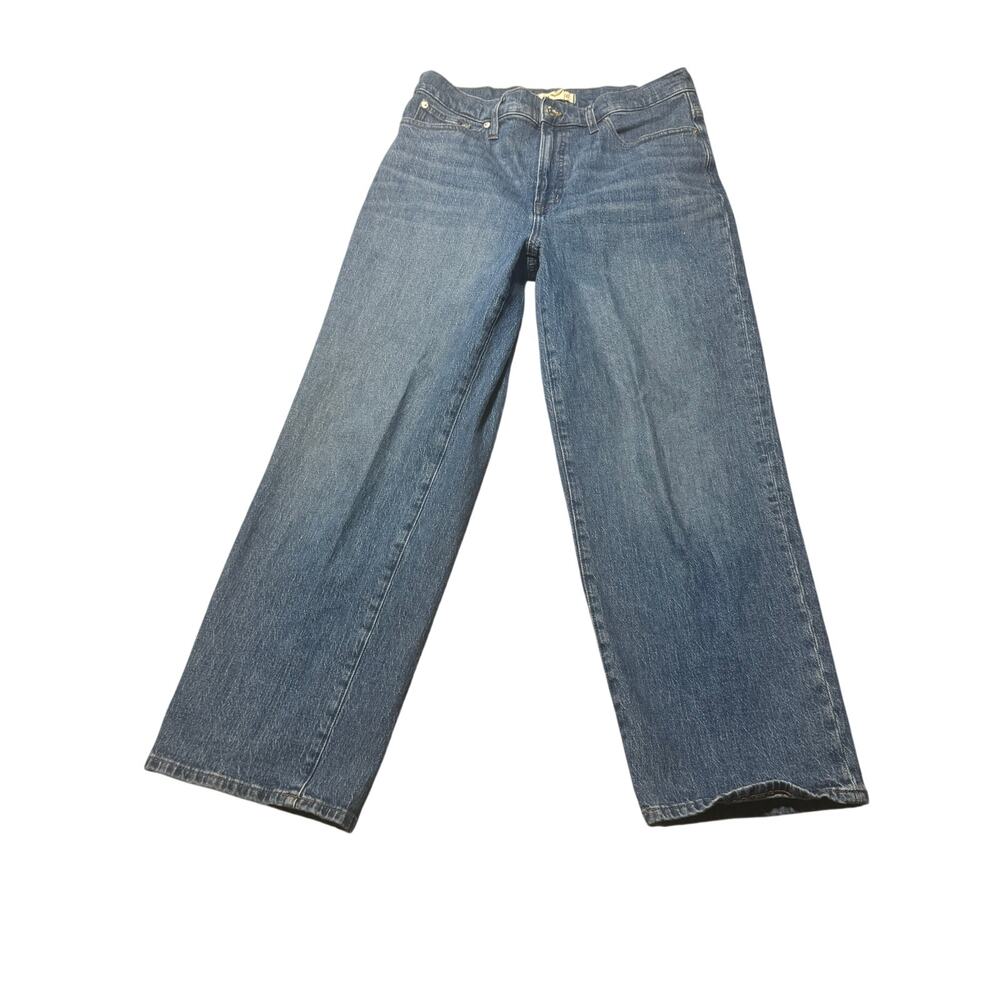 Madewell The Perfect Vintage Wide-Leg Jeans Womens 31 Blue Stretch Denim Relaxed - Picture 2 of 16